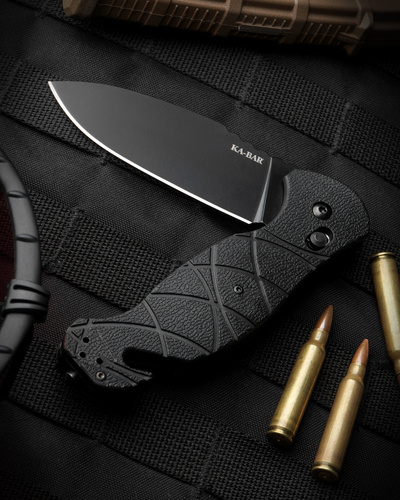 Ka-Bar - Nóż składany ratowniczy Coytu Folder 3,5" - AUS 8A - Czarny - 3085